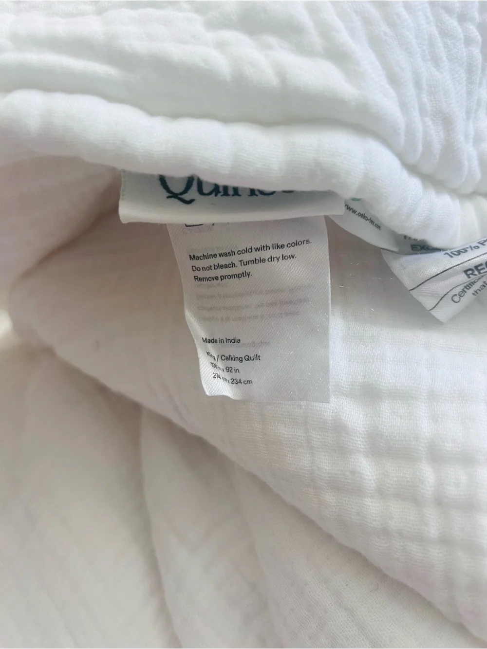 NWT Quince Organic Cotton Gauze Dream Quilt in White!